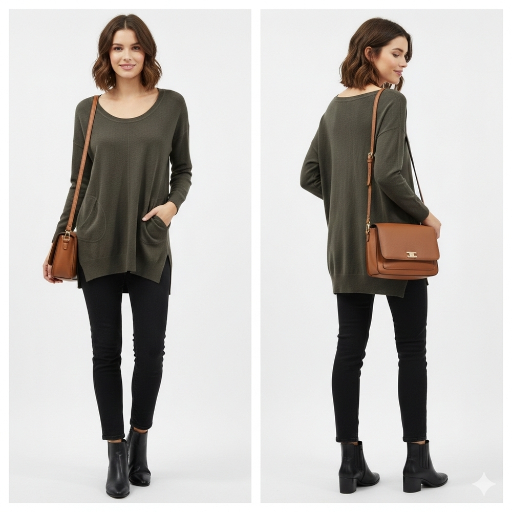 Autumn Cashmere Relaxed-Fit 100% Cashmere Sweater Size SP - Picture 3 of 9